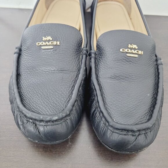 Coach Marley Driver Women's Size 8B Black Leather Loafers Slip on 10CT - Picture 5 of 10